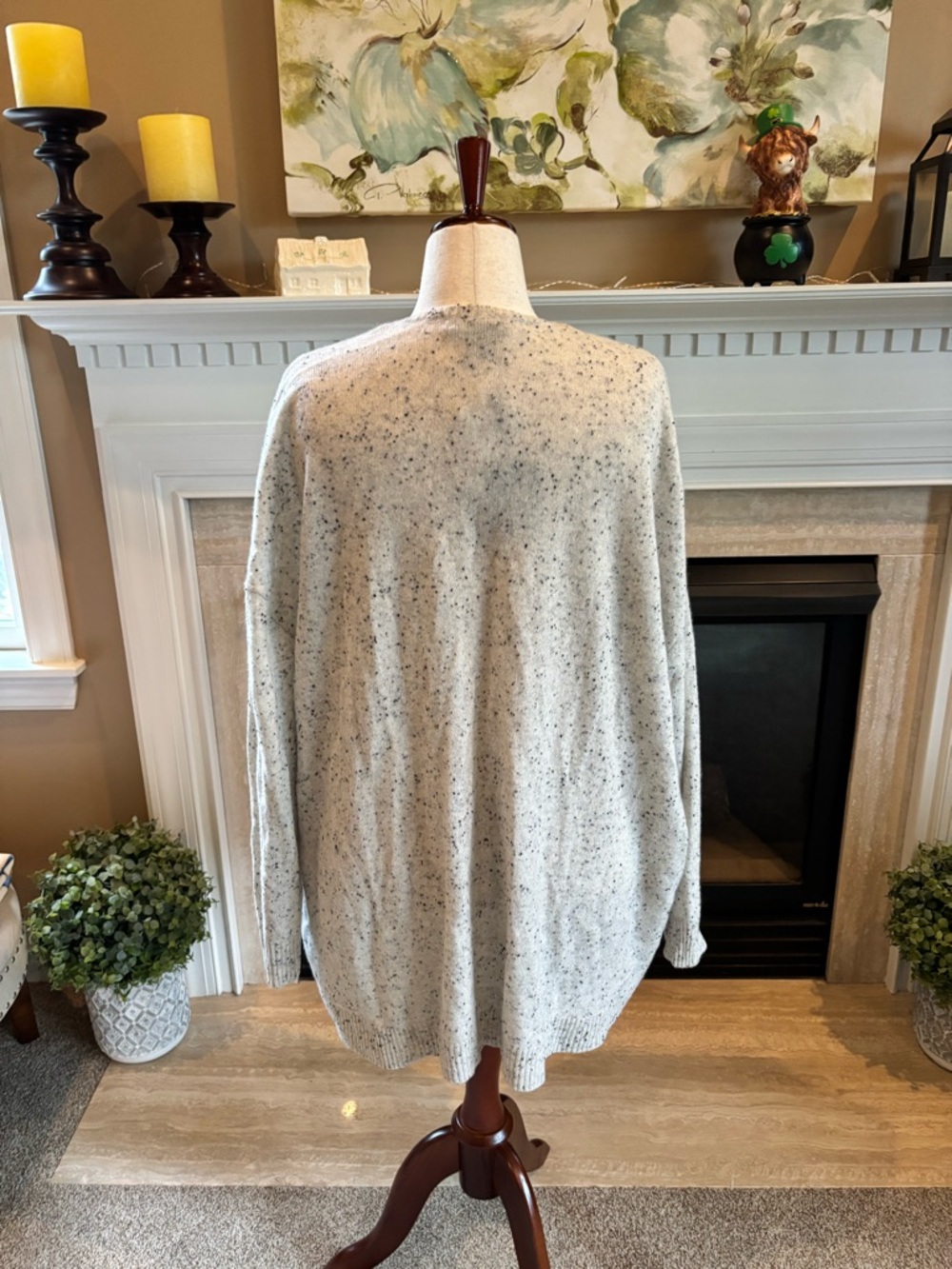 *NEW* Lord & Taylor Women’s 100%  Cashmere Cardigan Draped Open Front Size 3XT - Picture 3 of 7